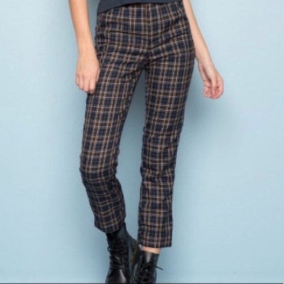 Brandy Melville Pants - Brandy Melville plaid tilden pants xs